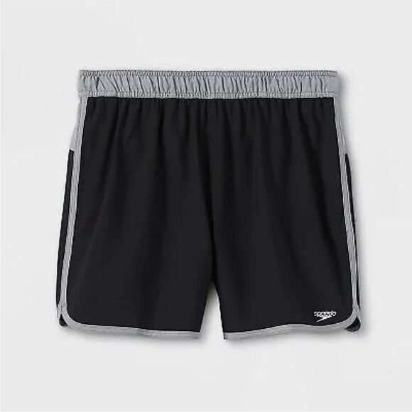 SPEEDO Swim Trunks Eco 4-Way Comfort Stretch Mens Size L Black‎ NWT in packaging - Picture 1 of 6